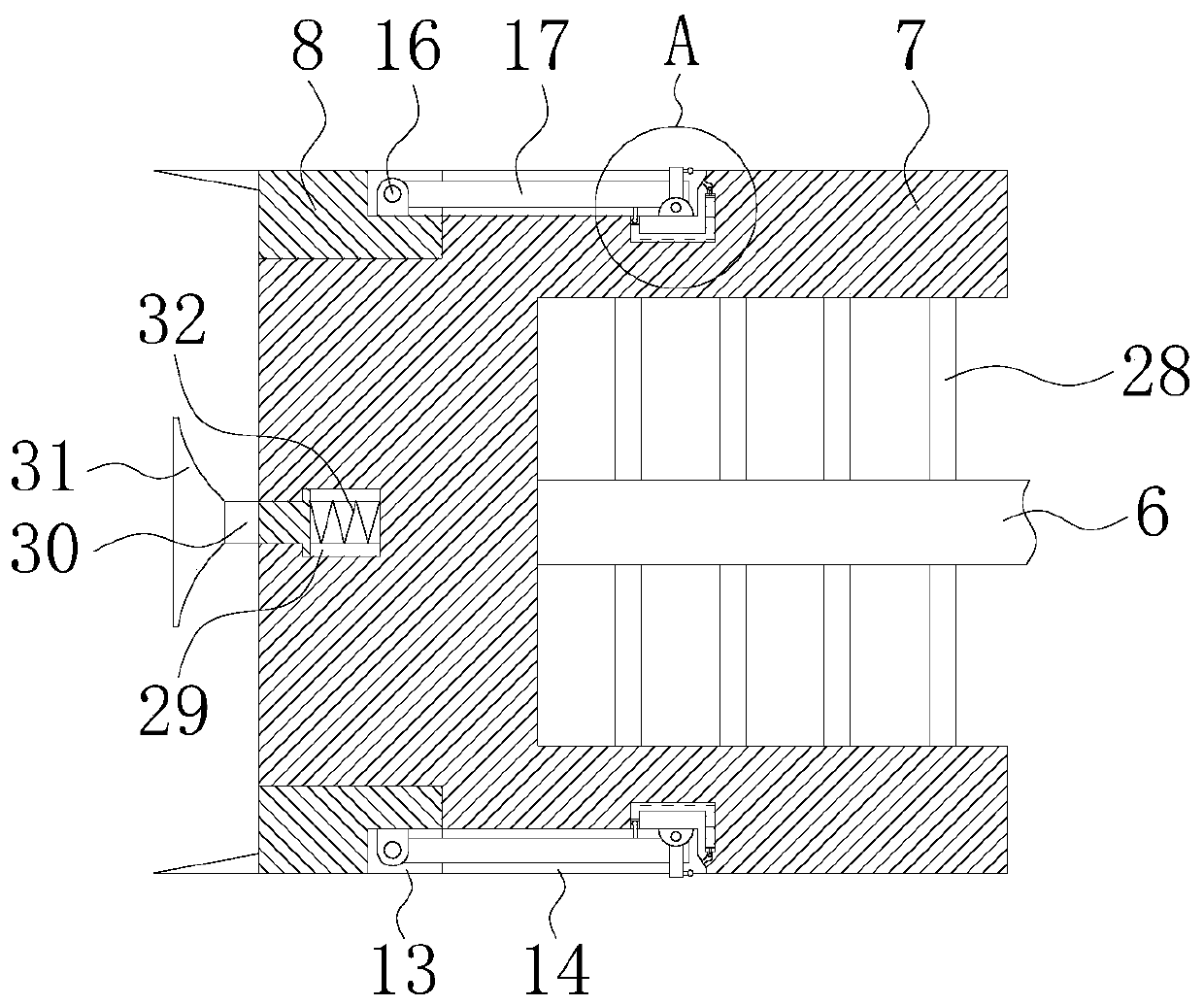 Double-layer hollow partition rapid punching device for building interior decoration