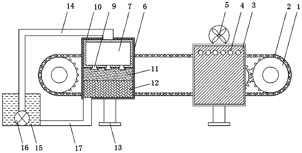 Battery plate washing and drying device
