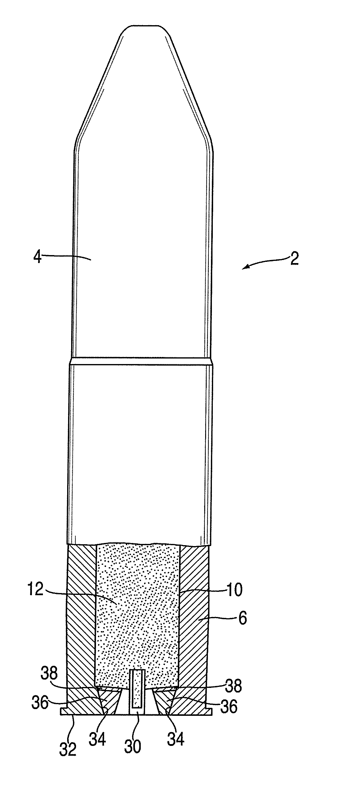 Pressure-relief system for gun fired cannon cartridges
