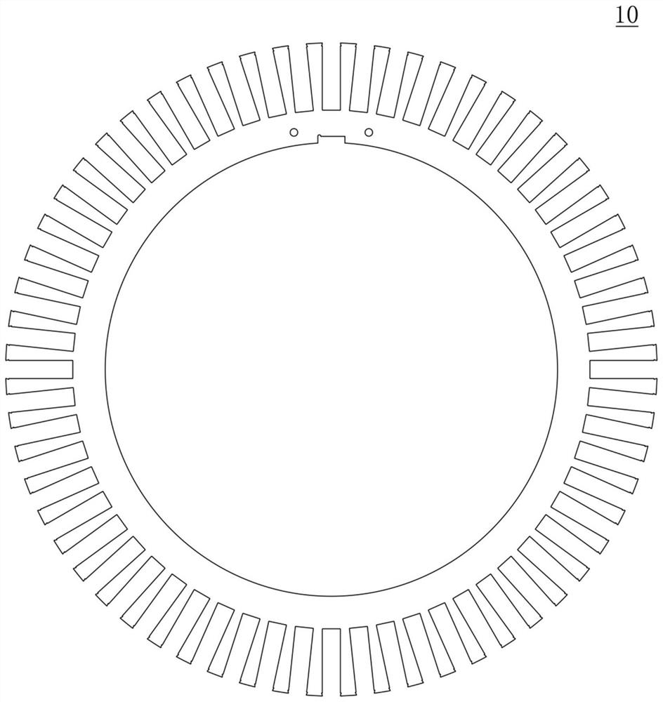 Stator punching sheet, stator and motor