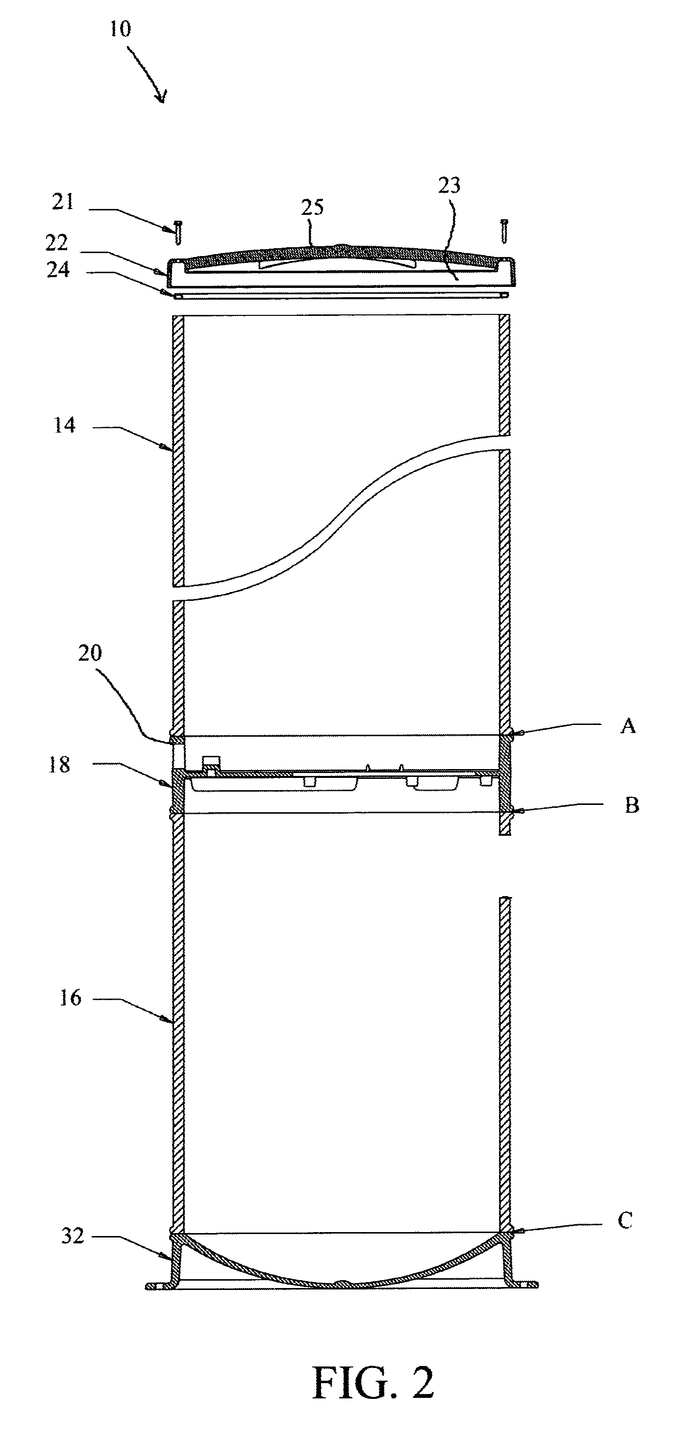 Grinder pump tank