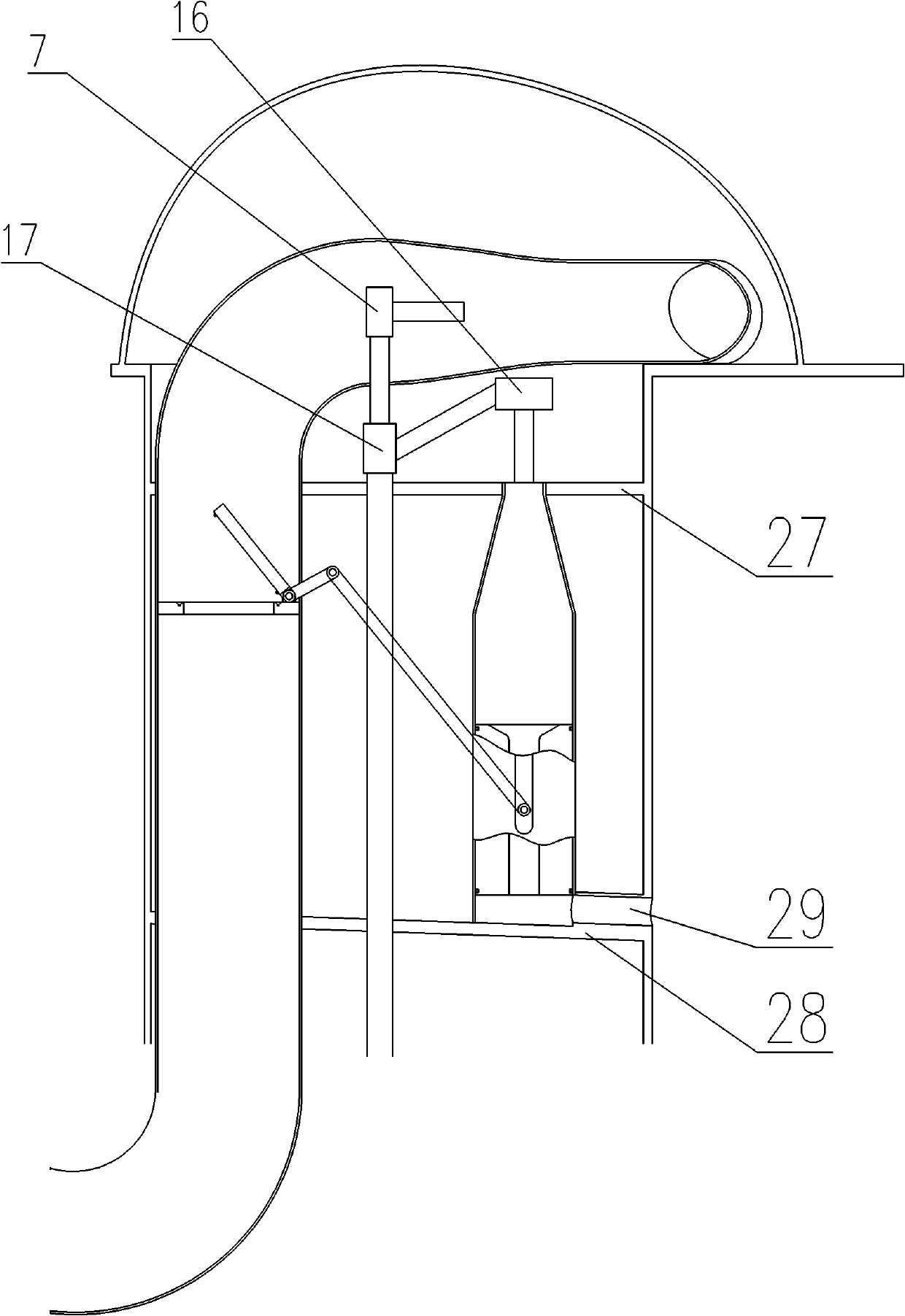 An underwater power booster and exhaust device with waterproof backflow function