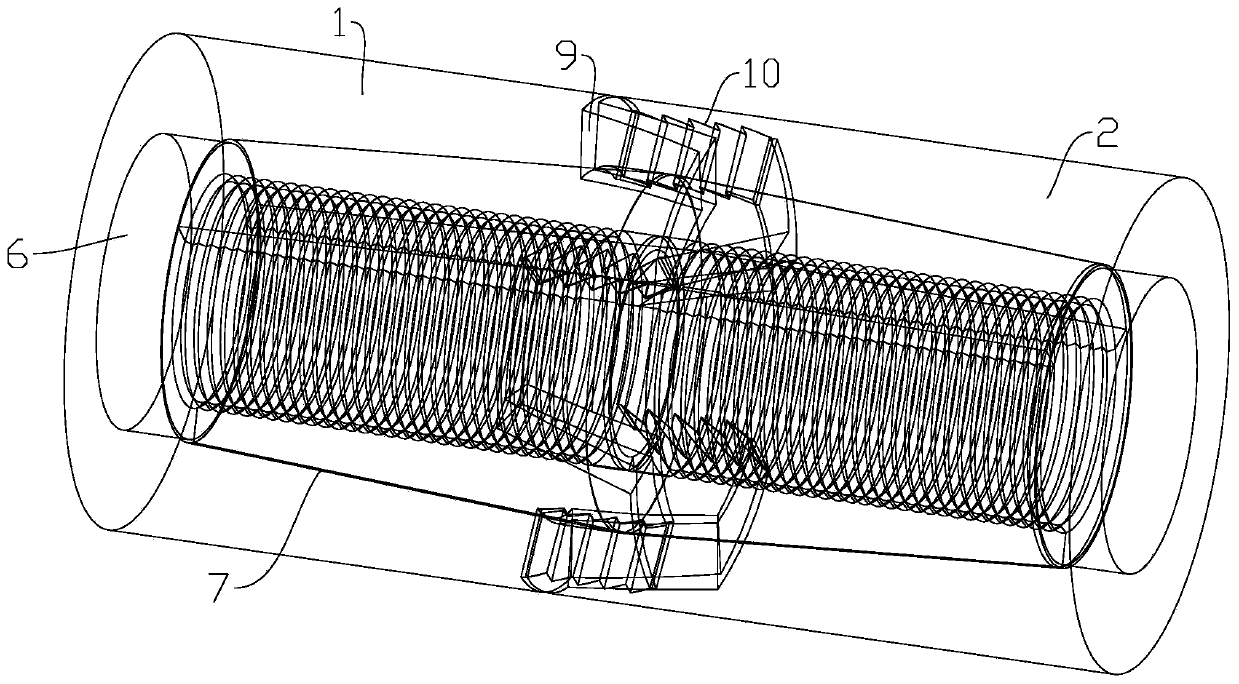 Conical barrel clamping piece type rebar connecting piece