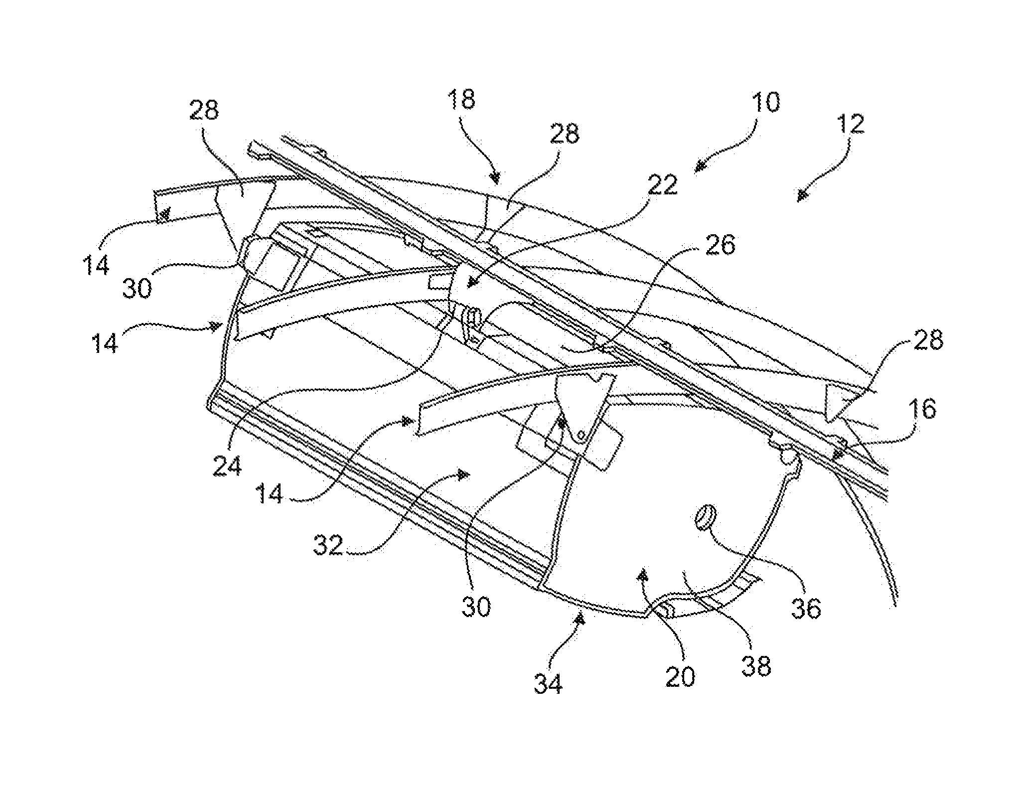 Attachment structure of an aircraft