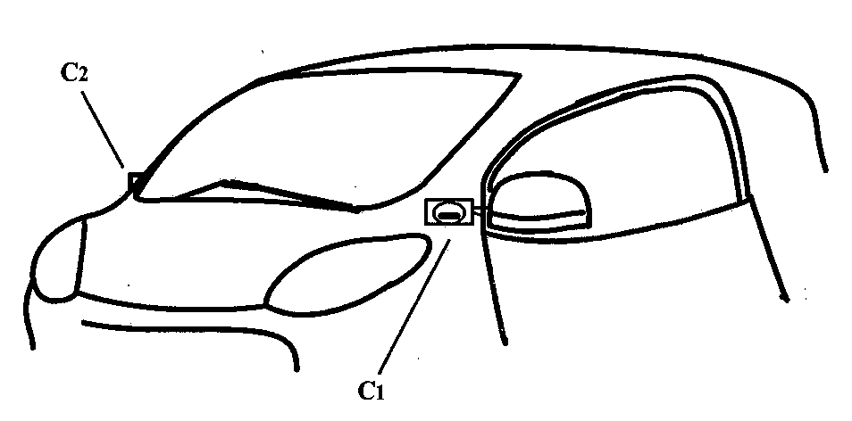 Automobile A pillar perspective vehicle-mounted display device