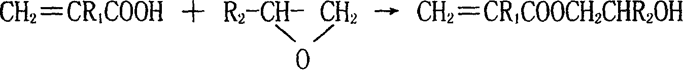 Method for synthesizing acrylic acid and hydroxyalkyl methacrylate