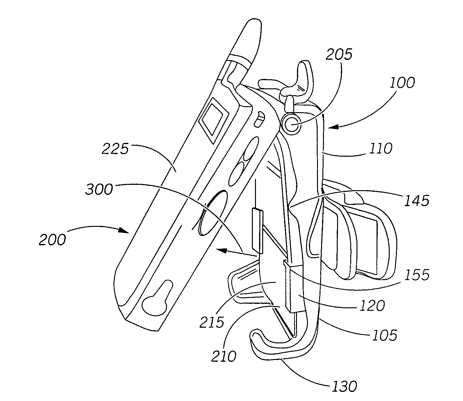 Mobile electronic device carrier allowing selective opening of the electronic device