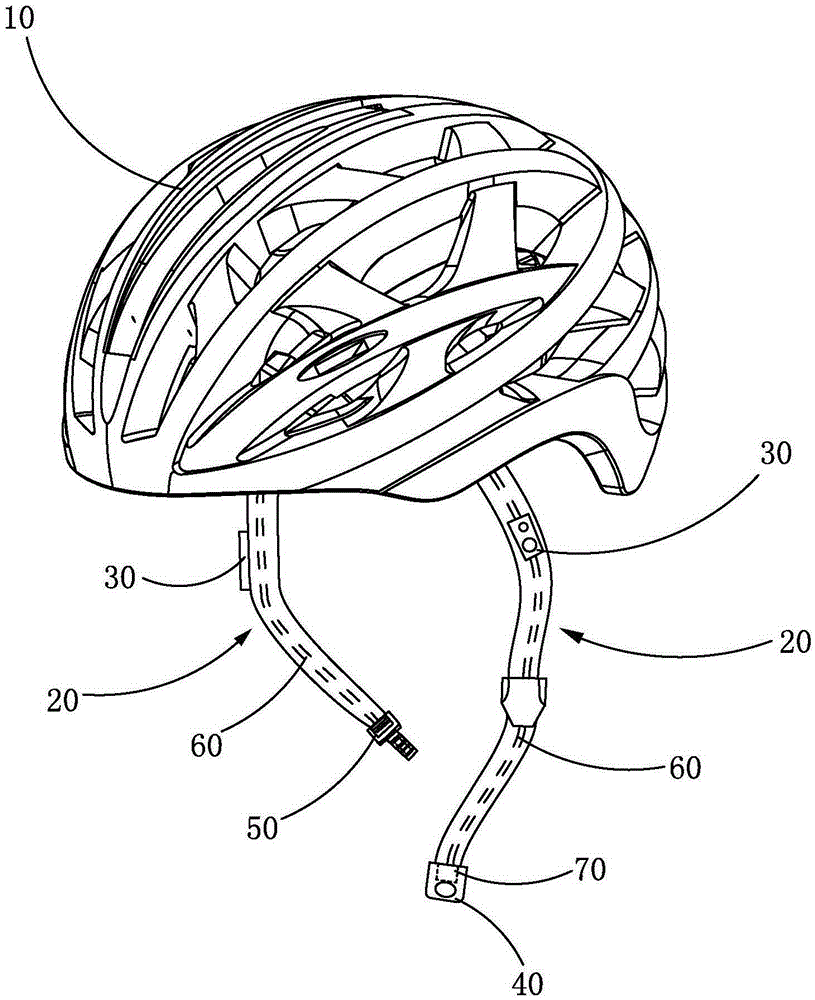 Riding helmet with external buckle switch