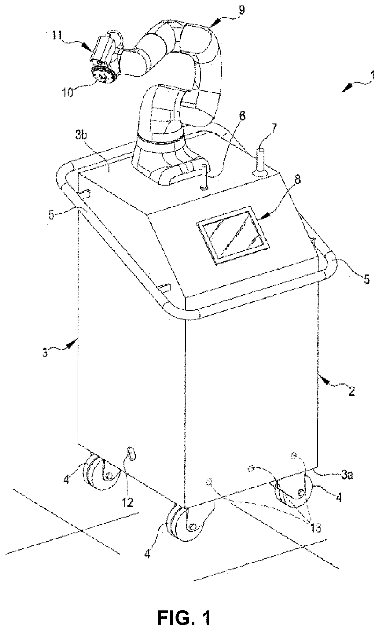 Mobile monitoring device for controlled contamination areas