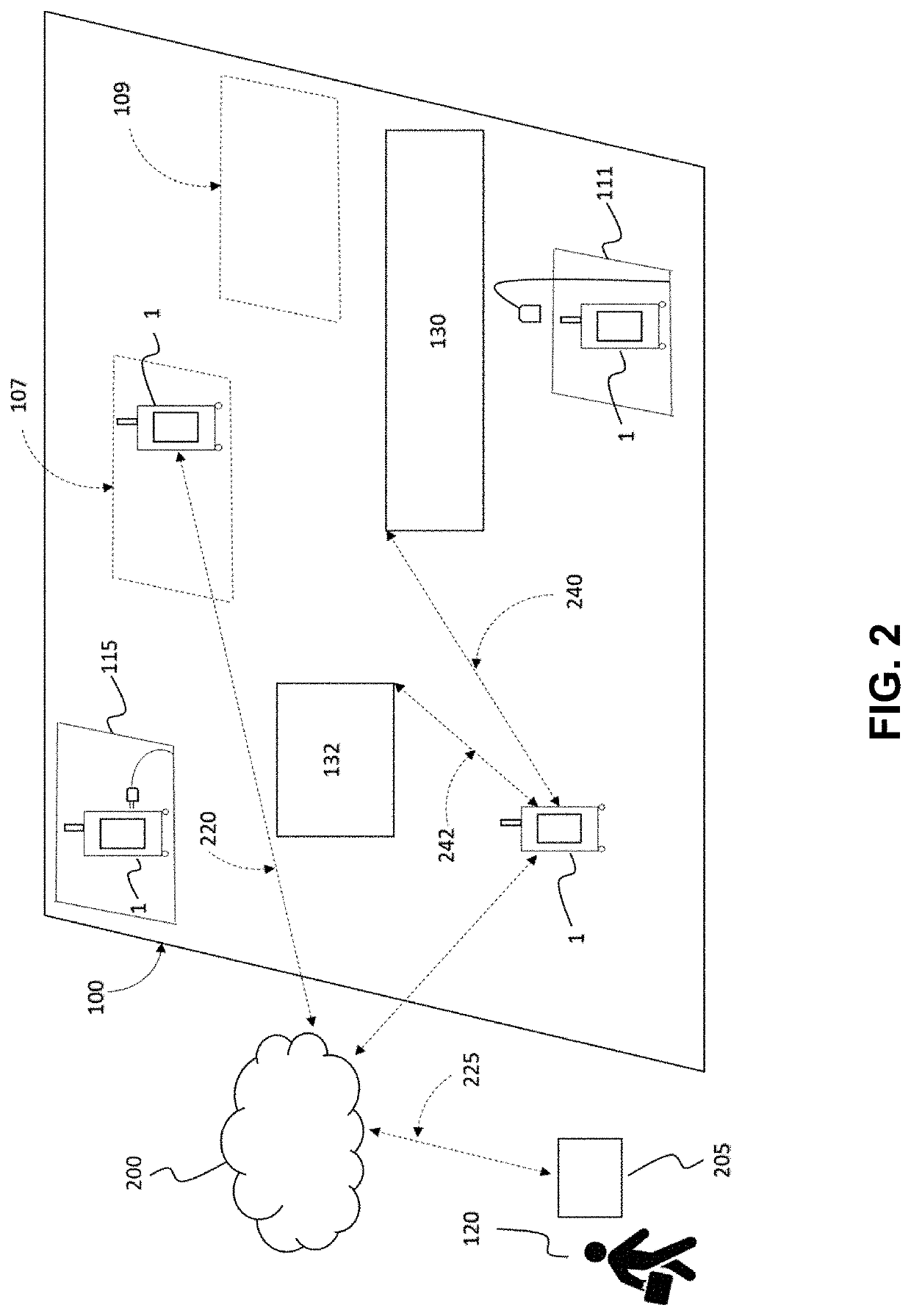 Mobile monitoring device for controlled contamination areas