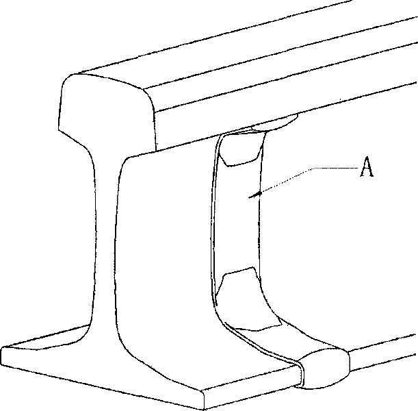 Steel rail welding joint heat treatment device and heater thereof