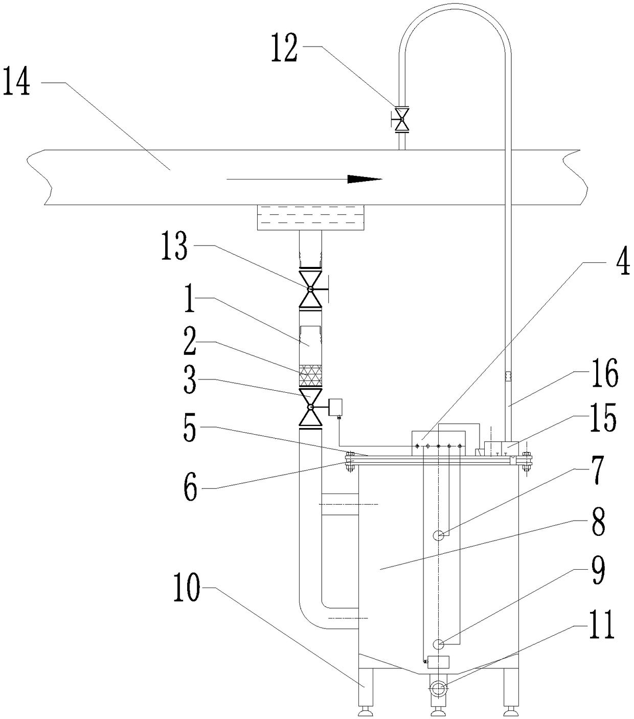 Monitoring type full-automatic positive and negative pressure water discharge device