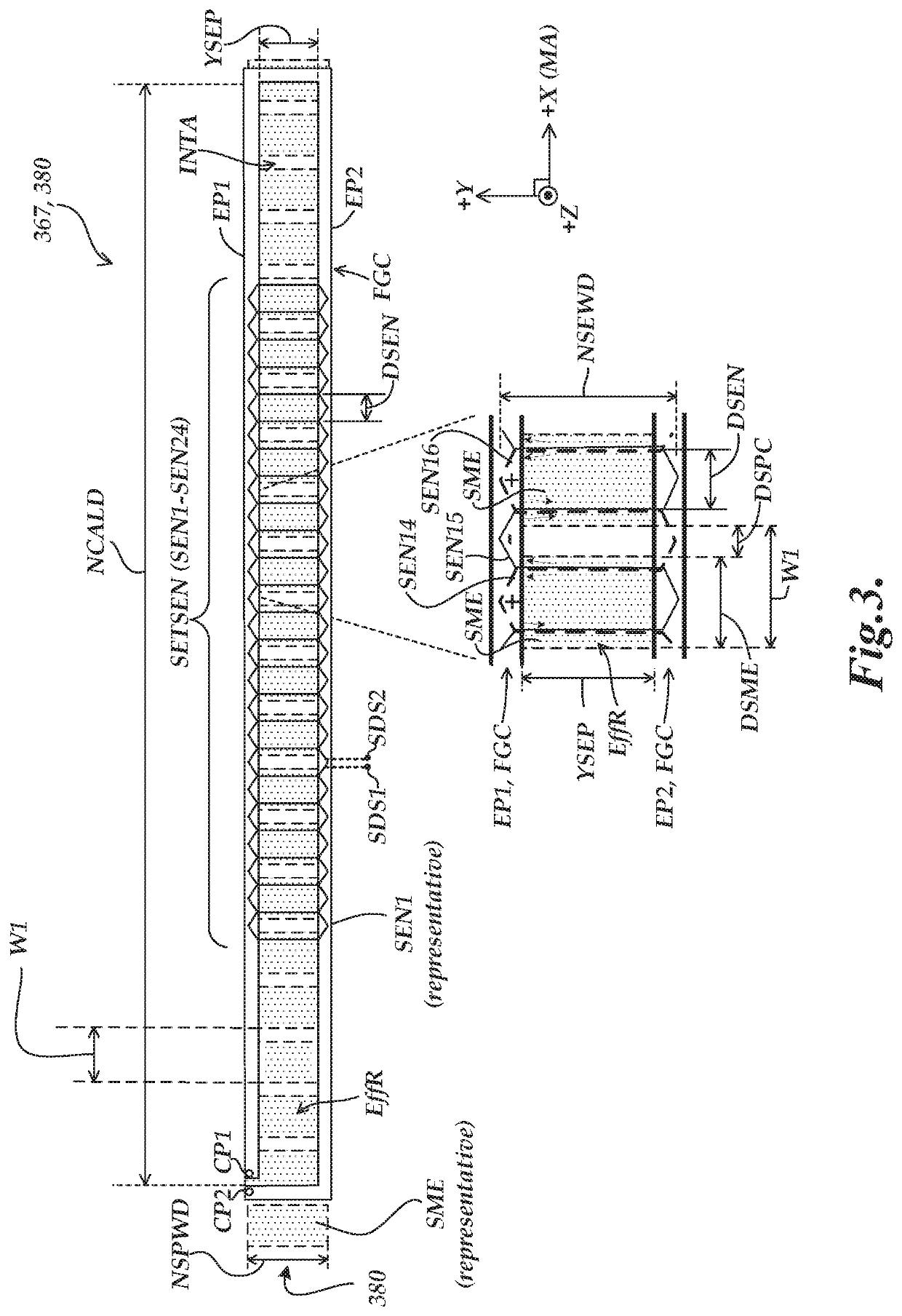 Scale configuration for inductive position encoder