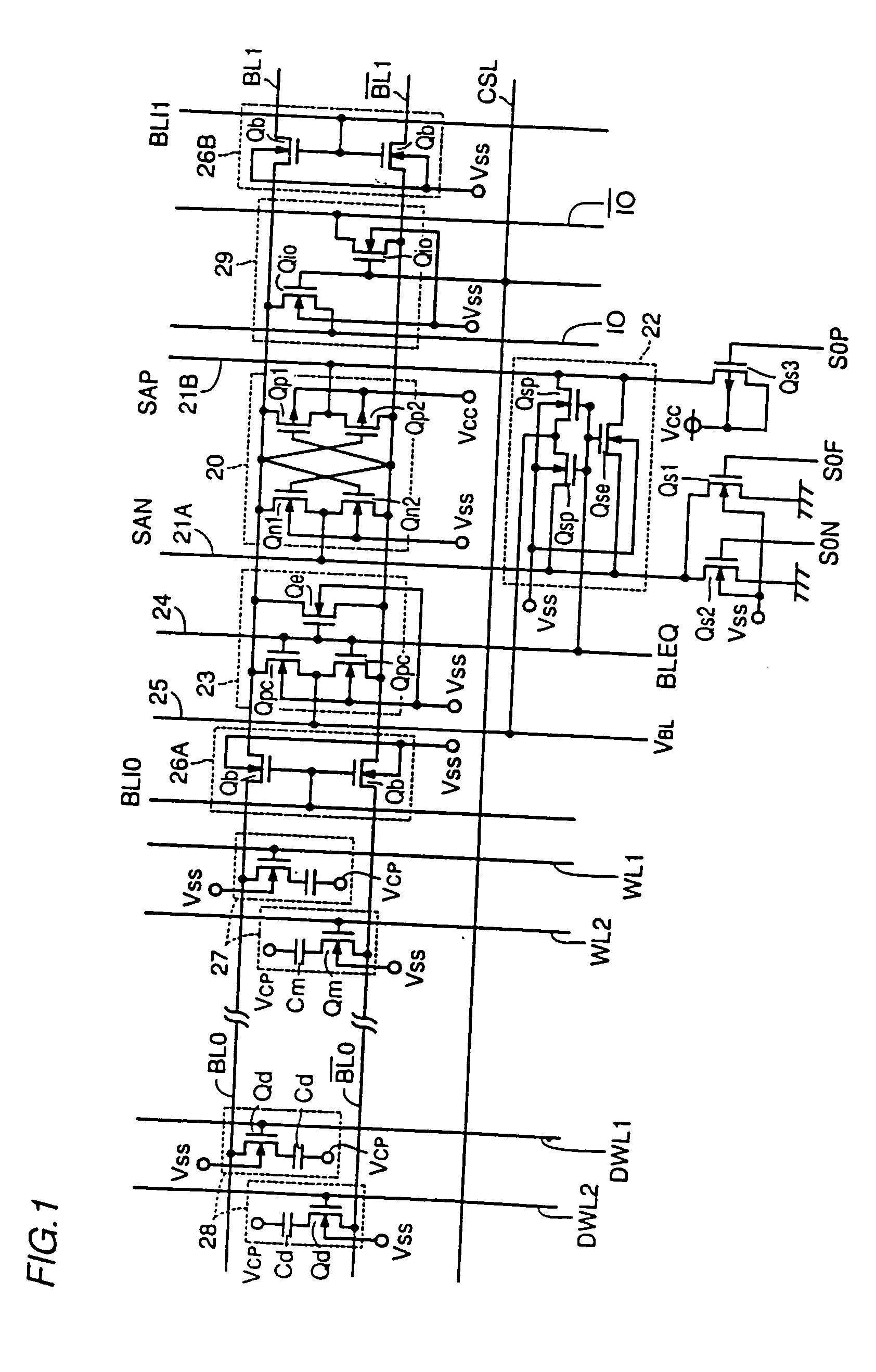 Semiconductor memory device including an SOI substrate