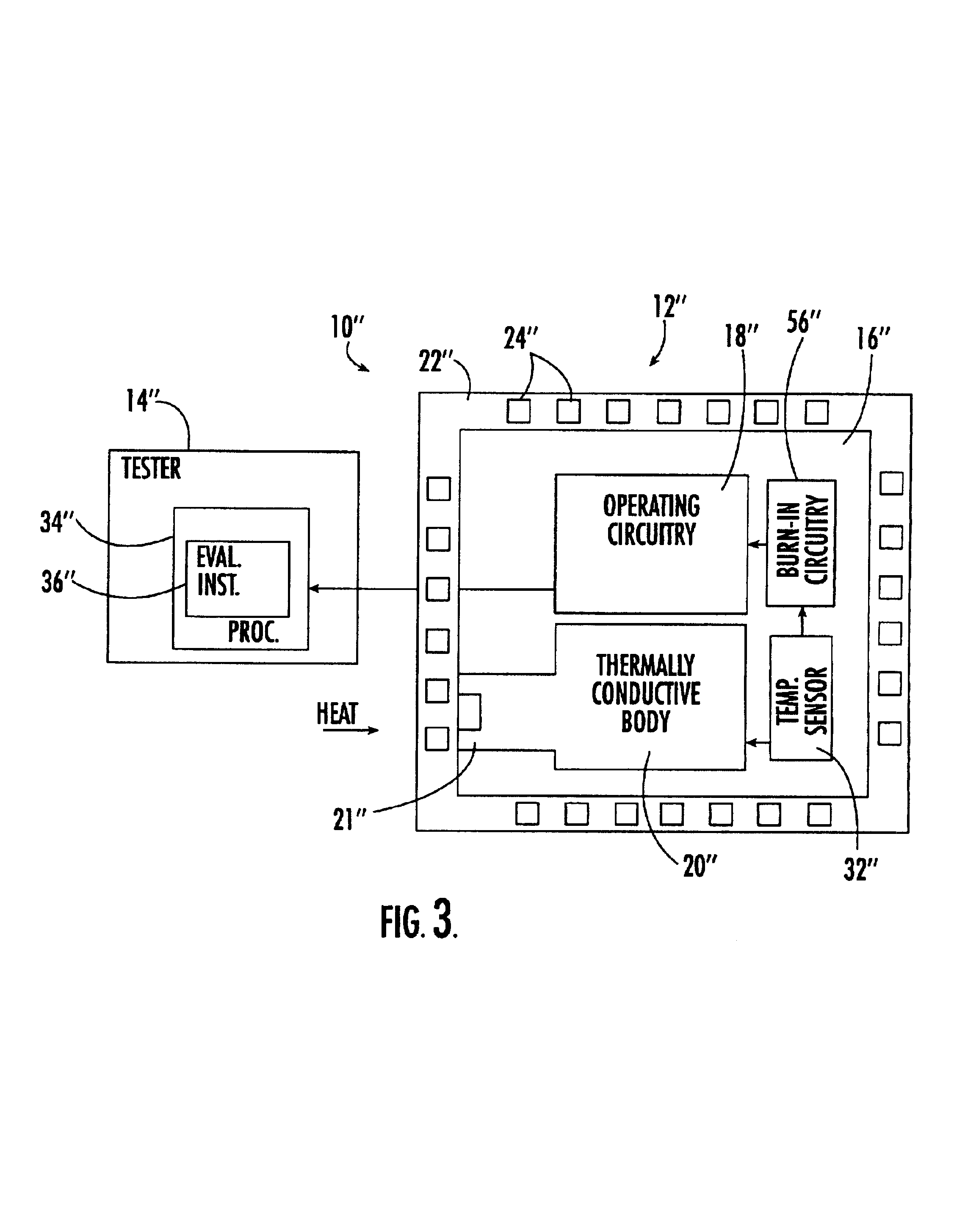 Integrated circuit burn-in test system and associated methods