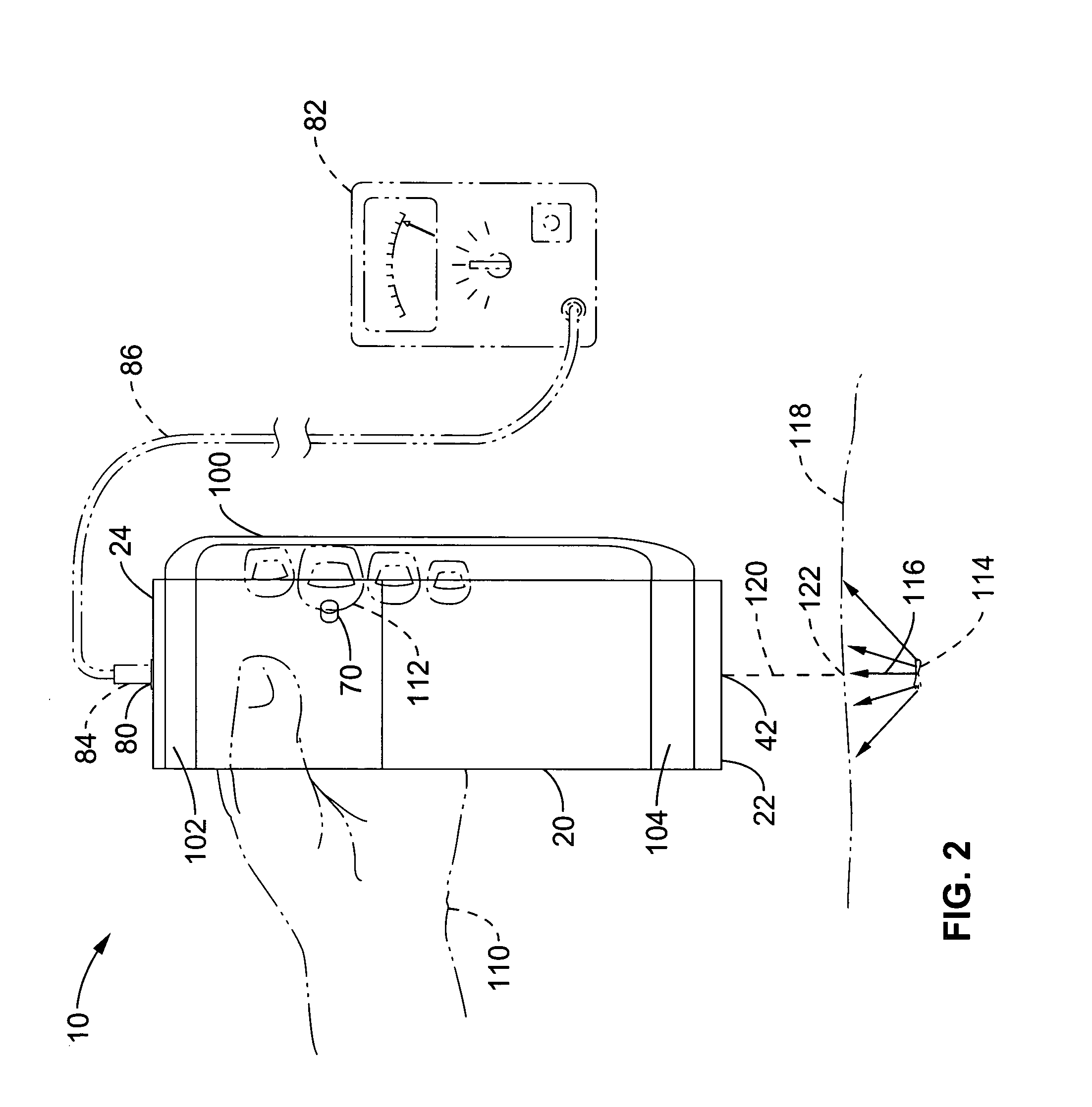 Probe apparatus with laser guiding for locating a source of radioactivity