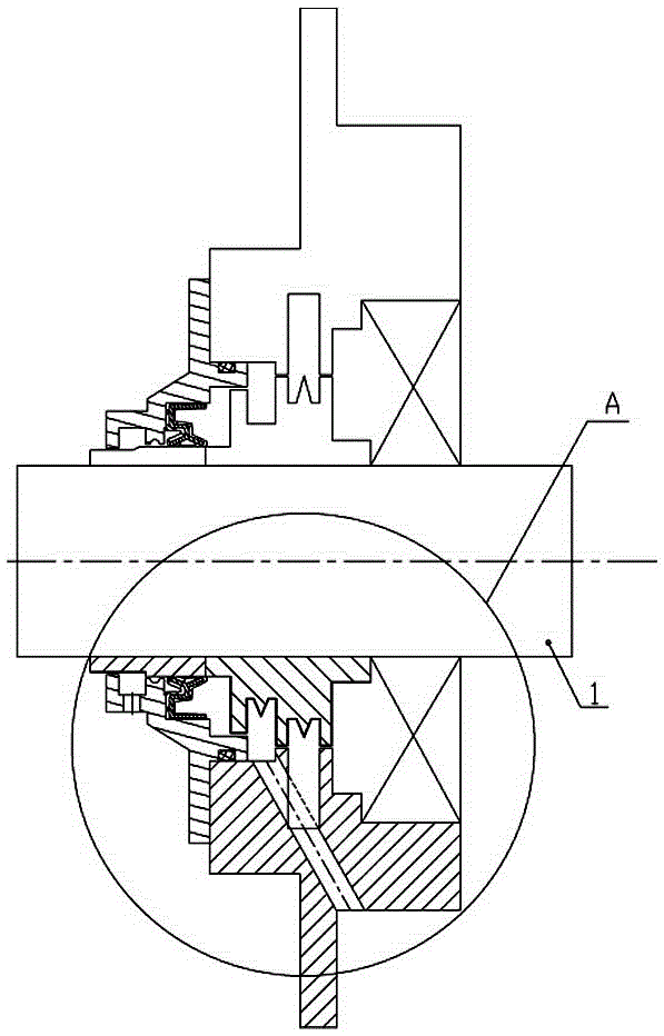 High-speed train gearbox shaft sealing structure