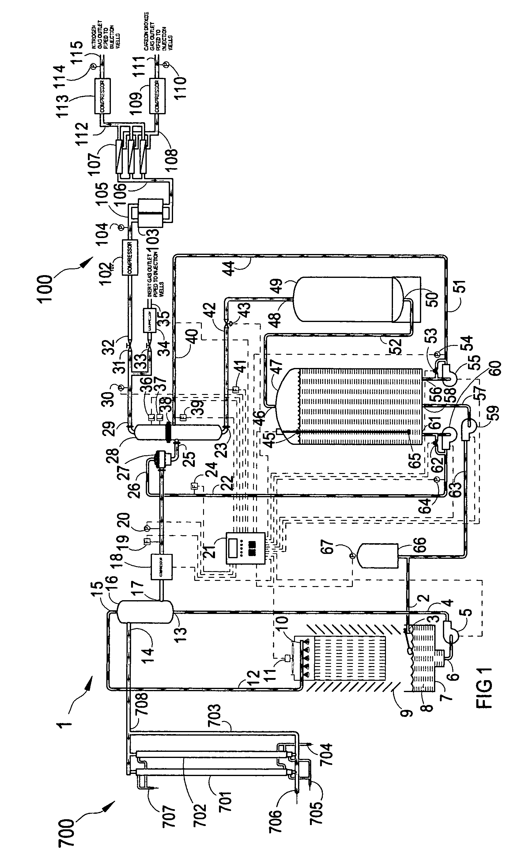 Methods and apparatus for increasing and extending oil production from underground formations nearly depleted of natural gas drive