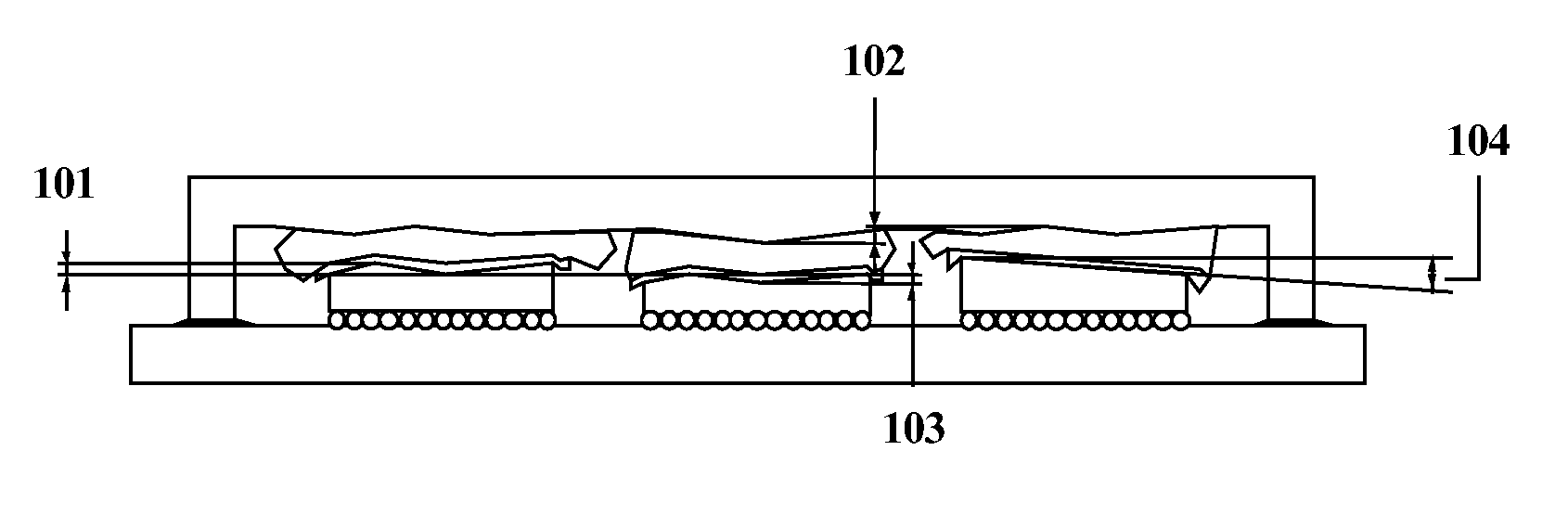 Surface adapting cap with integral adapting material for single and multi chip module assembly