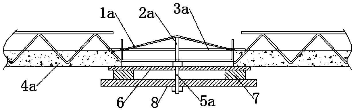 Construction method for support-free hanging mold tool of horizontal post-cast strip