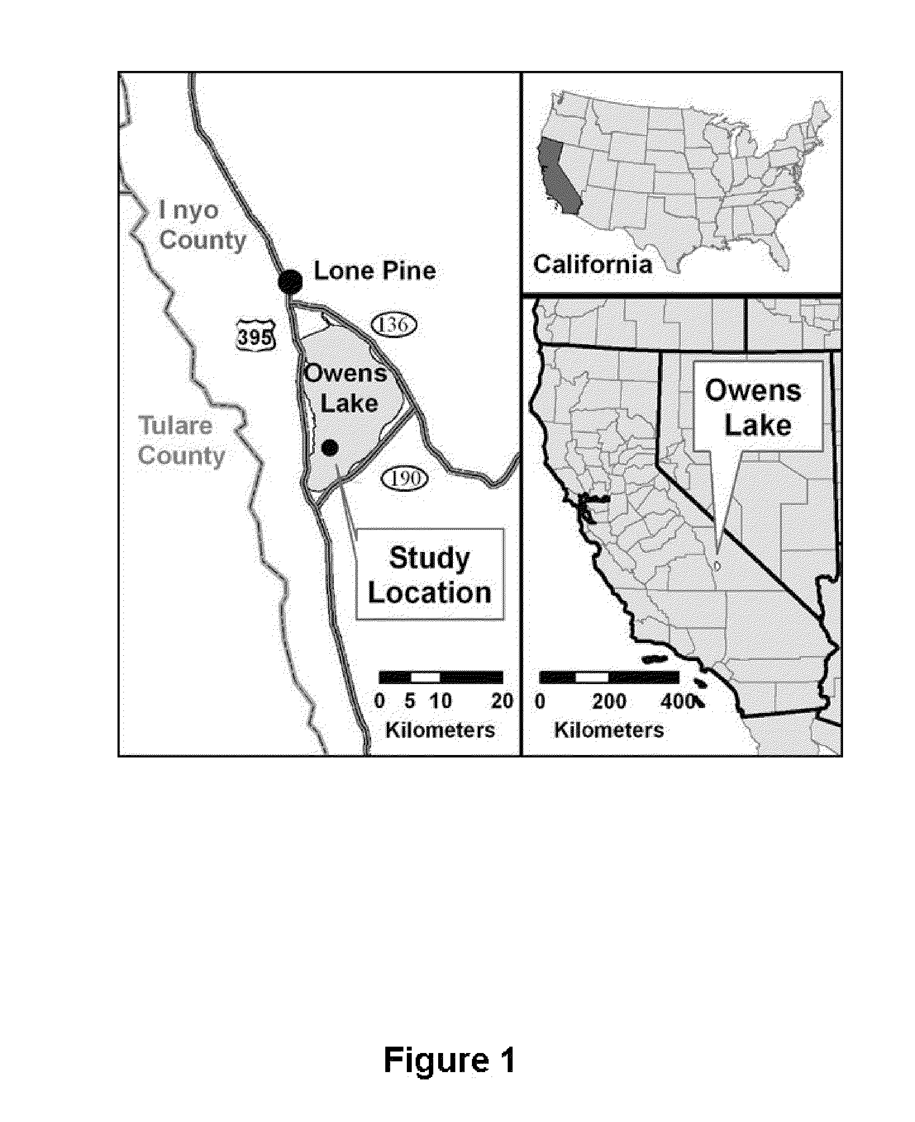 Method for dust control on saline dry lakebeds using minimal water resources