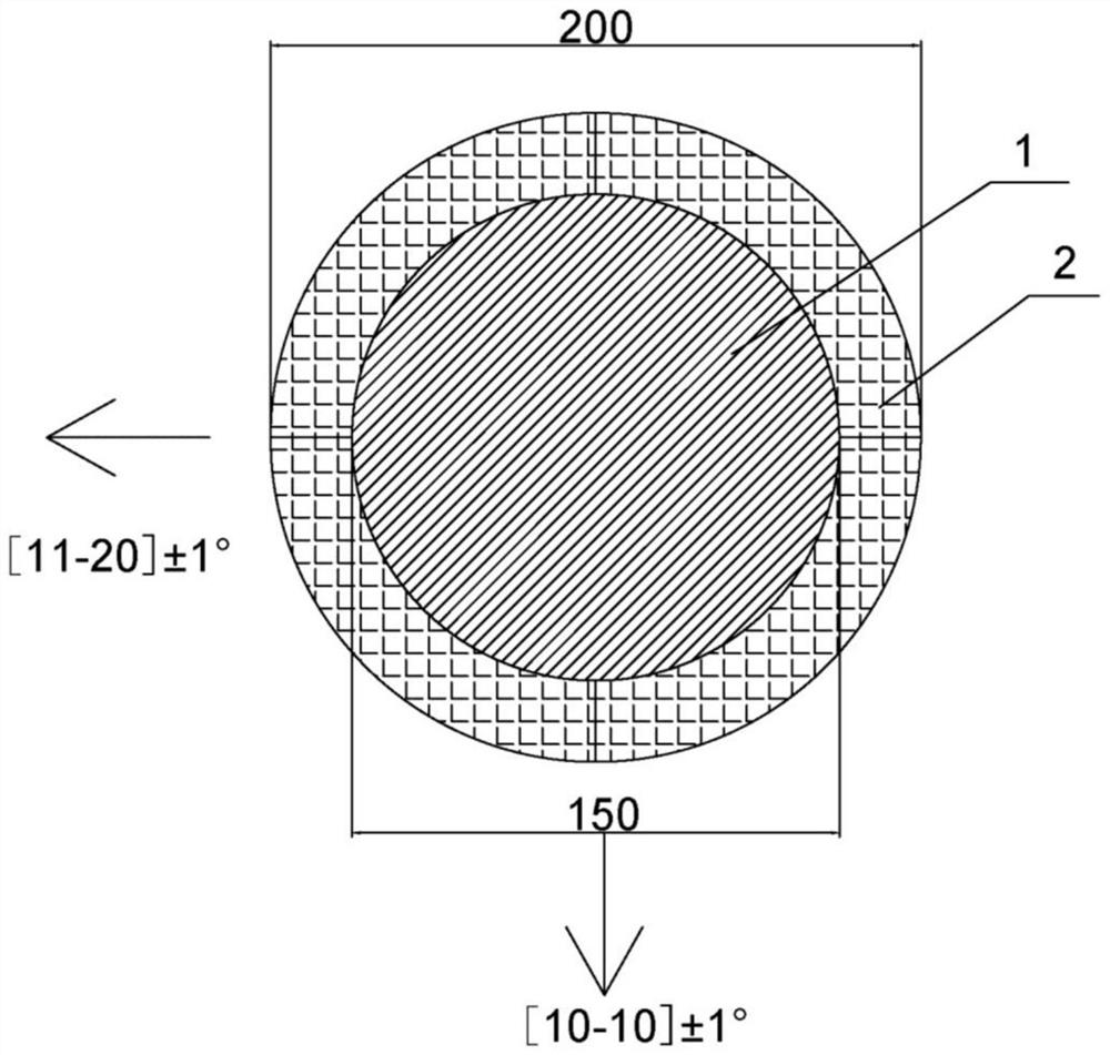 Growth method of large-size silicon carbide seed crystal and growth method of corresponding single crystal