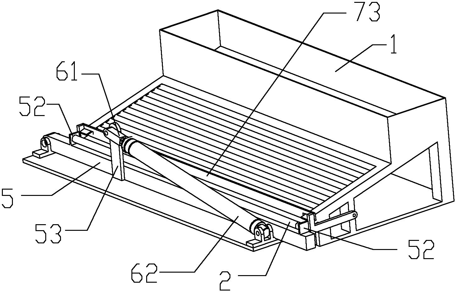 Automatic feeding device suitable for production line of pipes