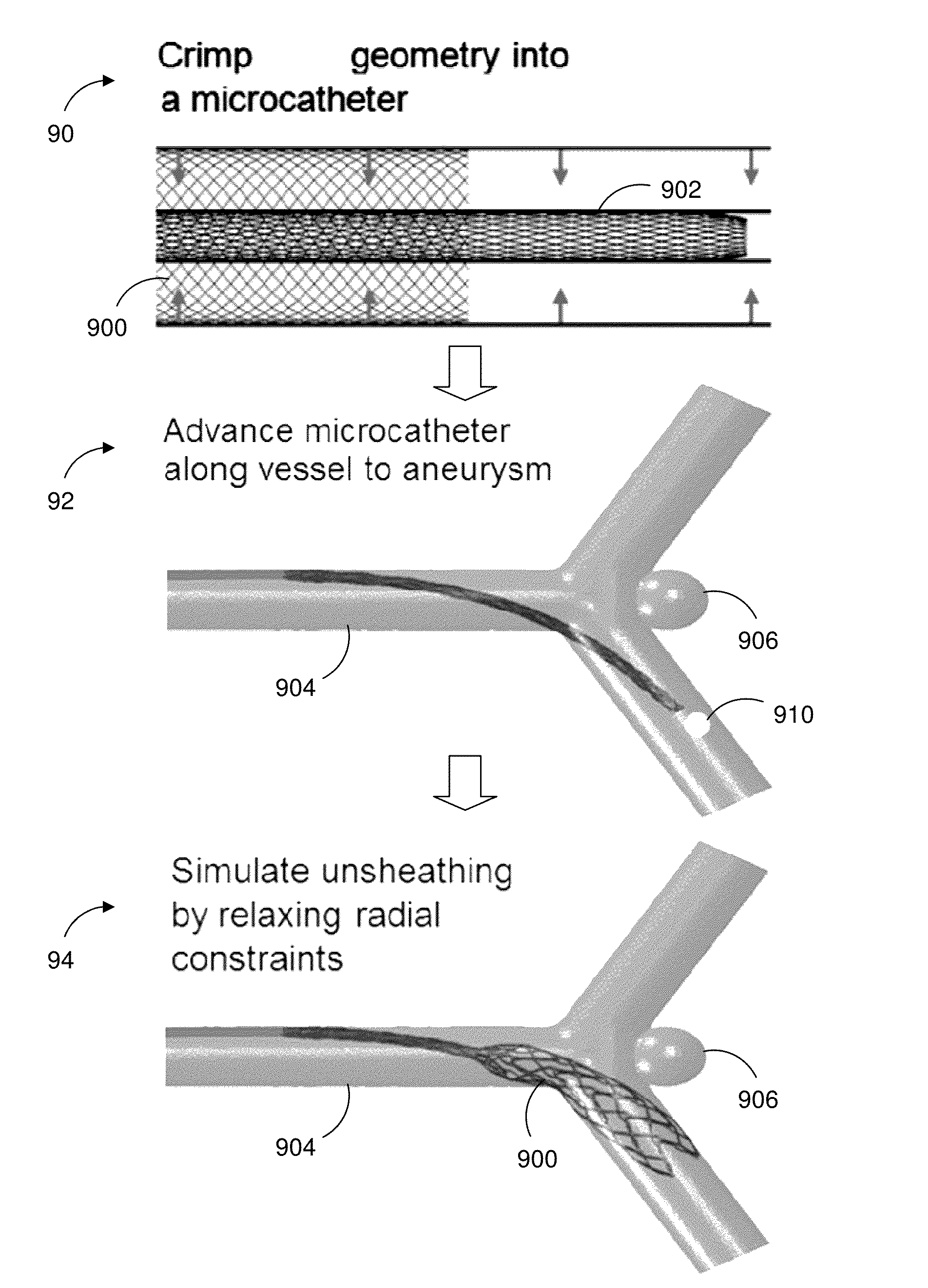Device specific finite element models for simulating endovascular treatment
