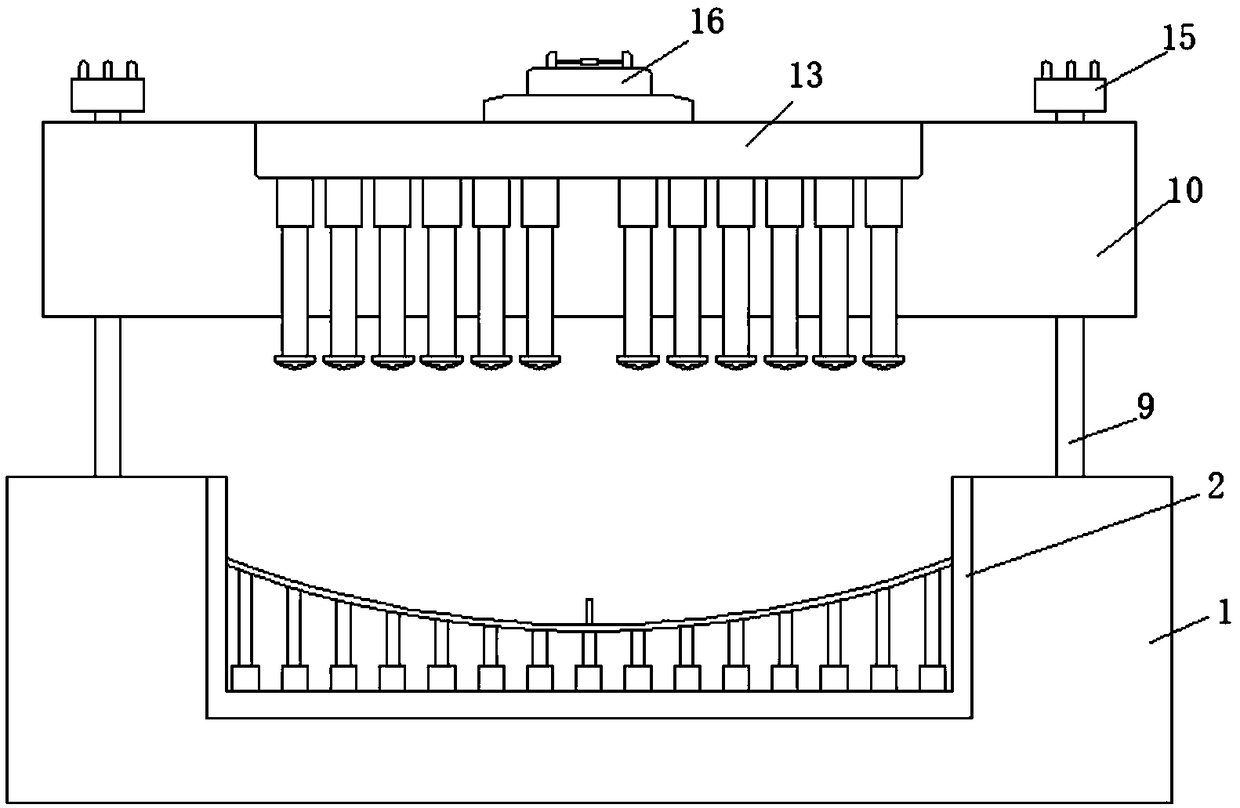 Leaf spring bend-forming die