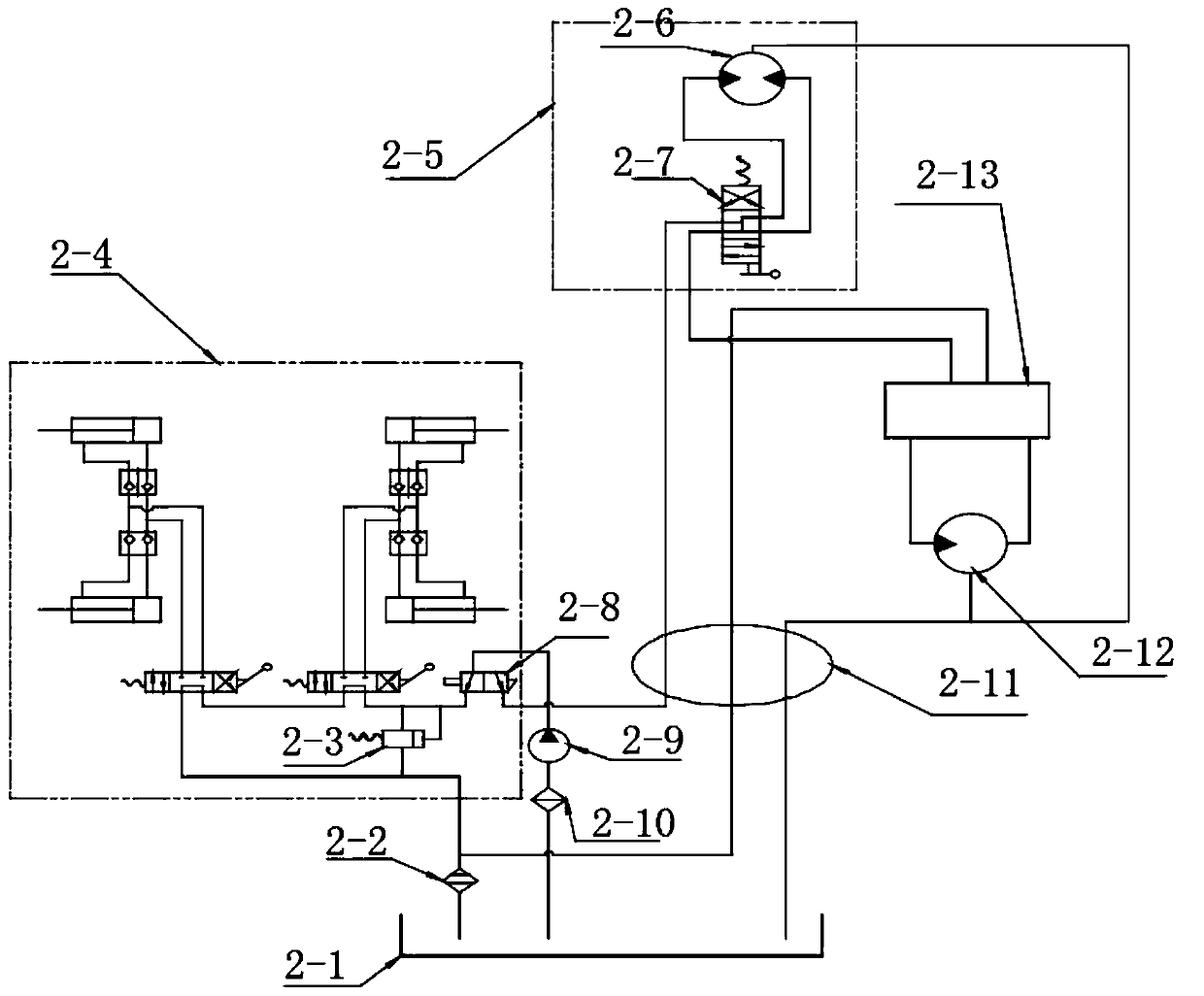 Hydraulic air conditioning system and method for insulating bucket of high-voltage live working robot