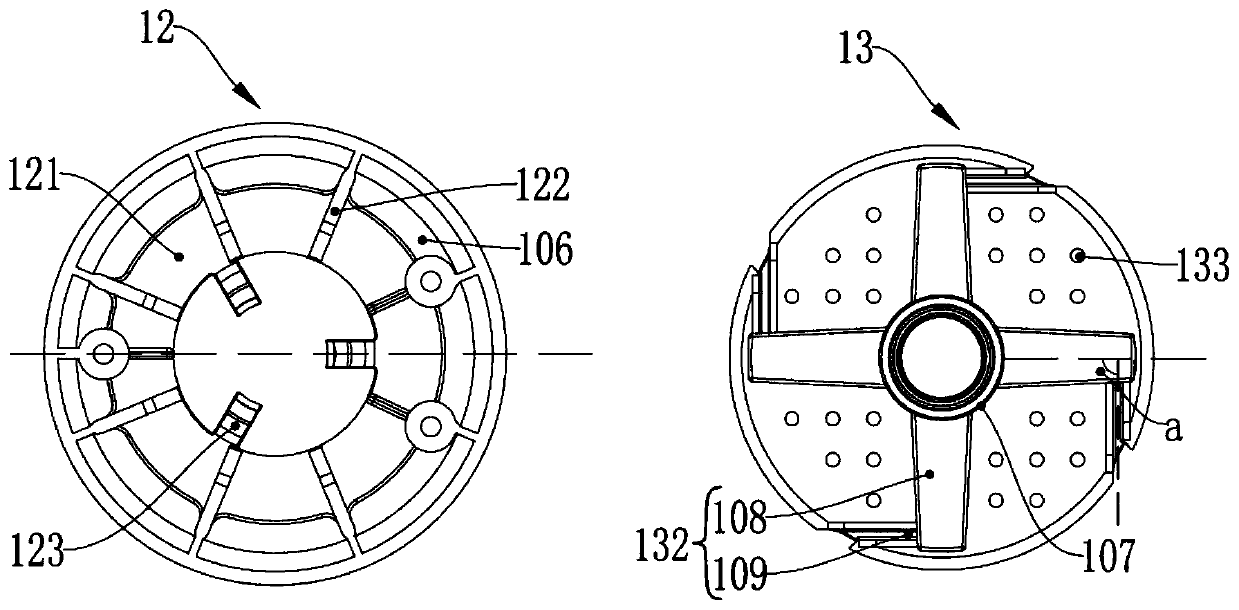 Water and gas dual-use top spraying device and dishwasher with same