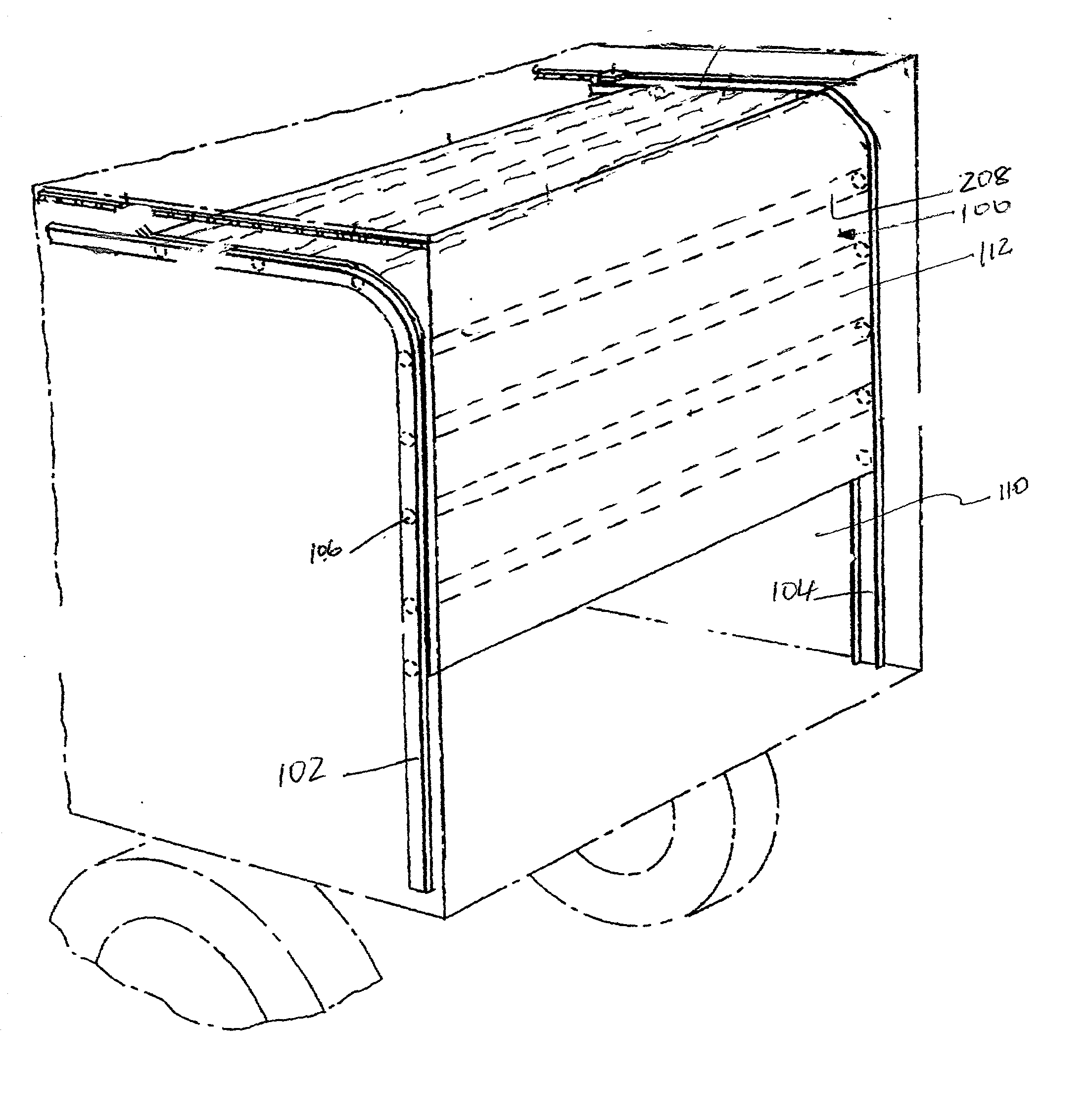 Unitary flexible roll-up door
