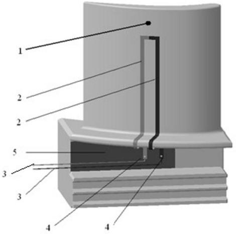 Film temperature sensor for turbine blades of aero-engine