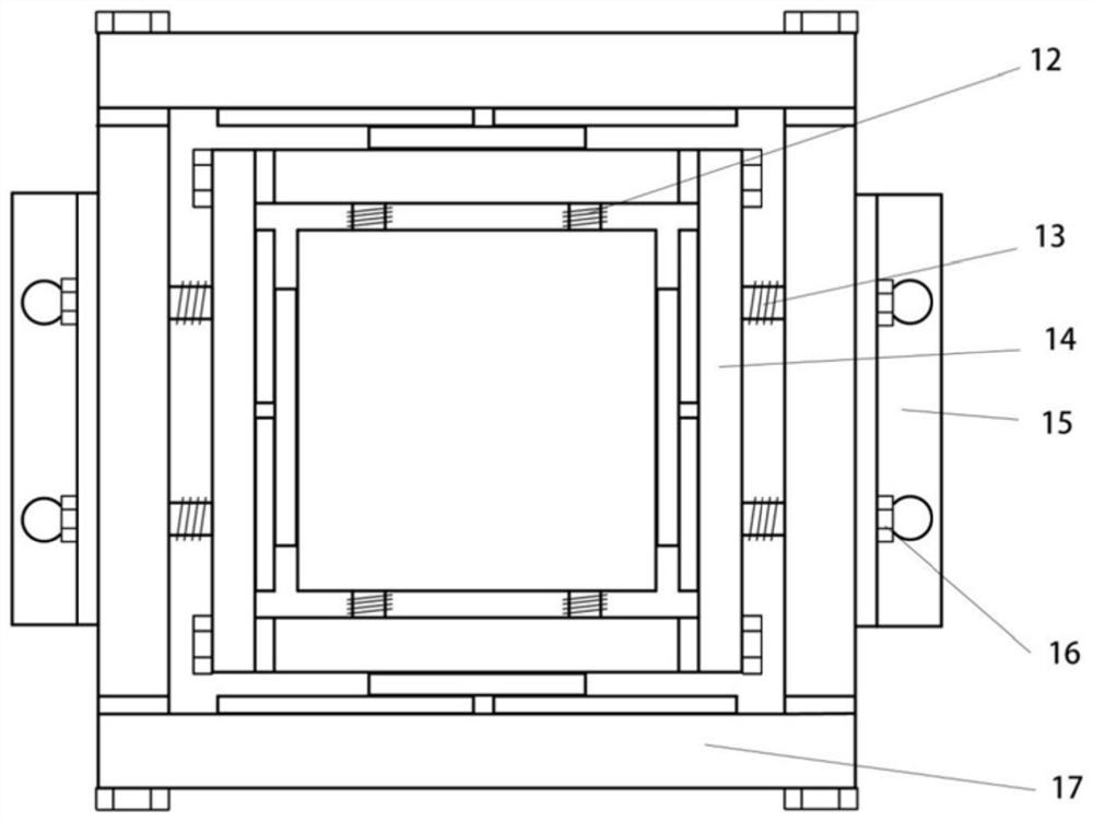 A frictional energy recovery shock absorber with inner and outer double-layer shock-absorbing structures