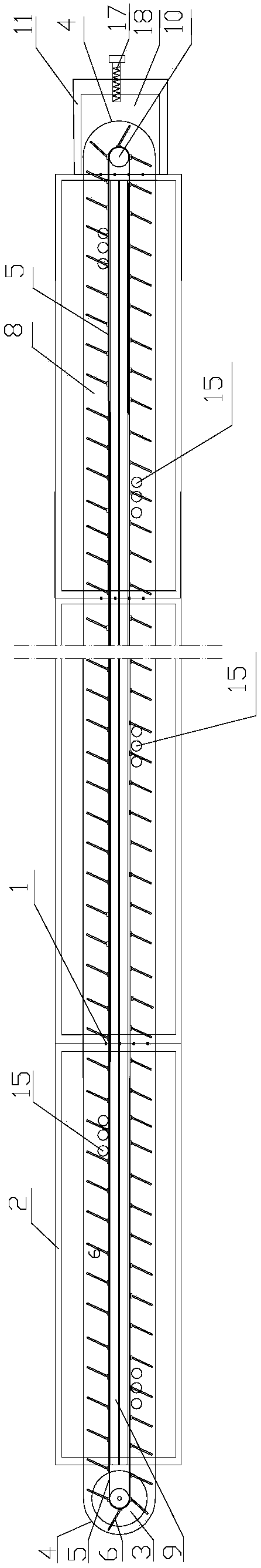 Paddle cycle material-transporting feeding machine for livestock and poultry raising