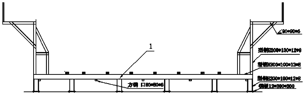 80-meter-span width steel box girder in-plant full-span assembly double-width erecting construction method