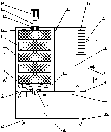 Efficient denitrifying integrated biological drum and operating method thereof