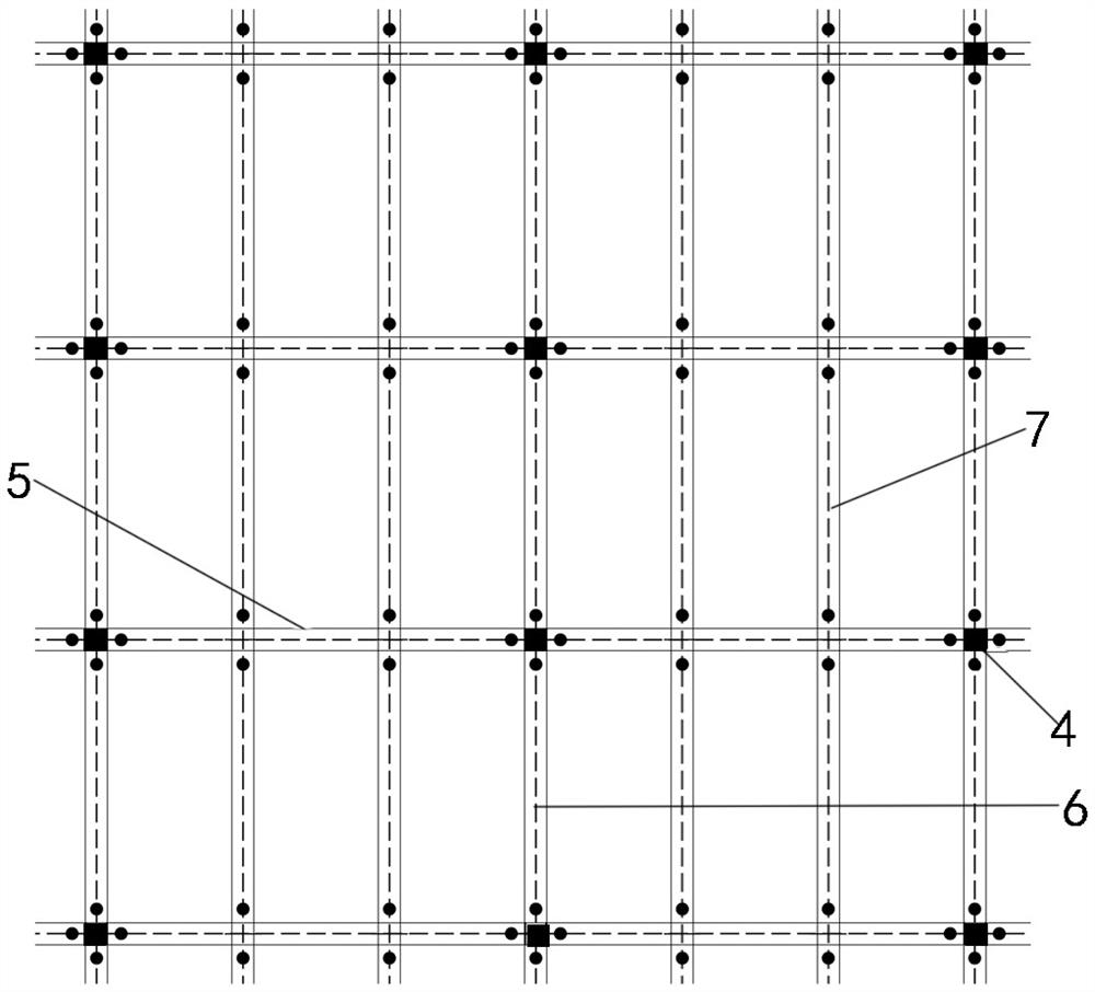 Turnable lightweight steel structure and precast concrete slab structure system and construction method thereof