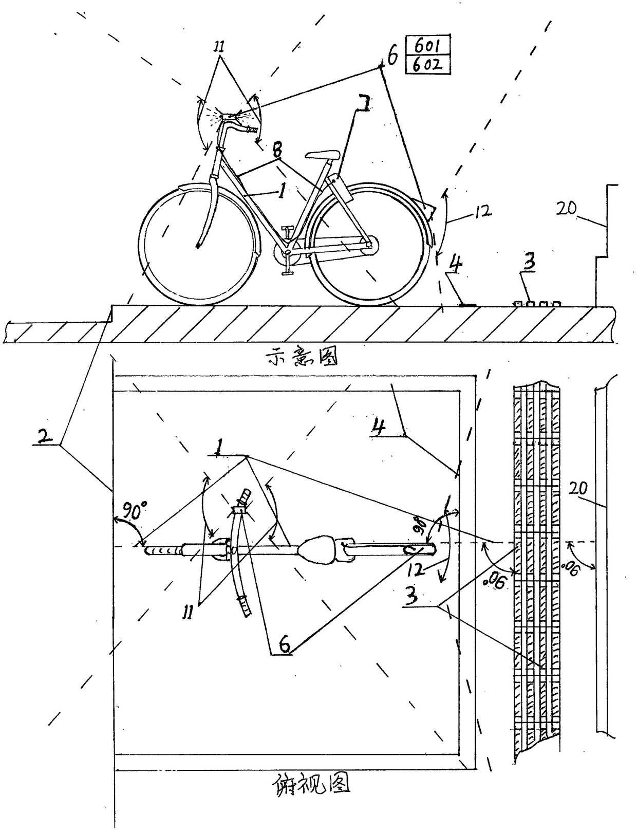 Bicycle with detection and identification equipment, and management system of intelligent identification and parking environment