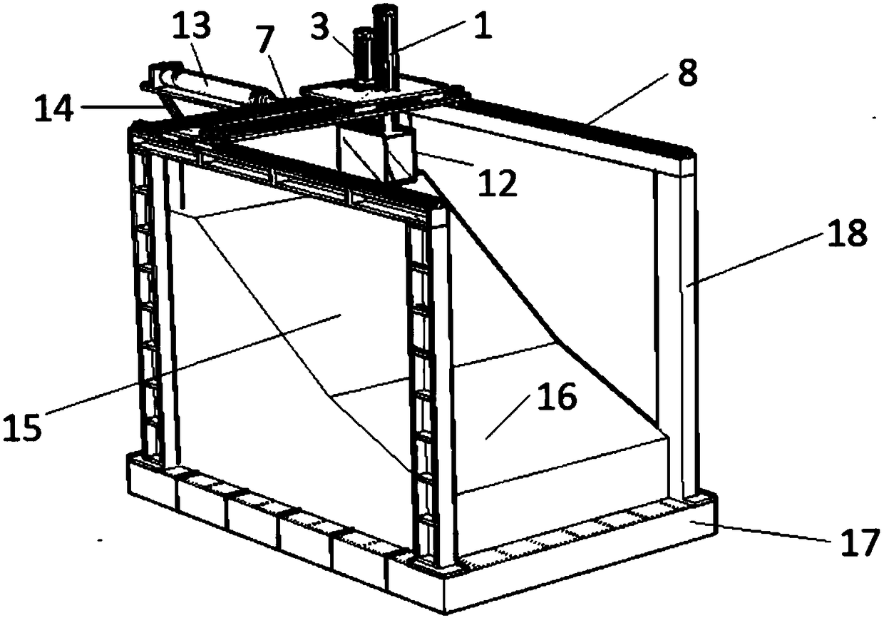 Rolling stone release device and test method for indoor test