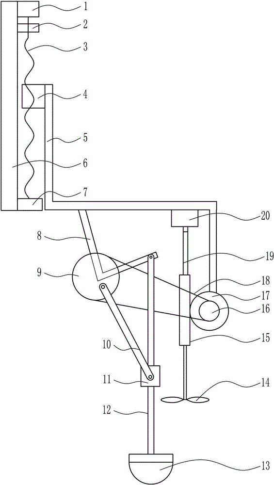 Stage lighting device capable of conveniently swinging, ascending and descending