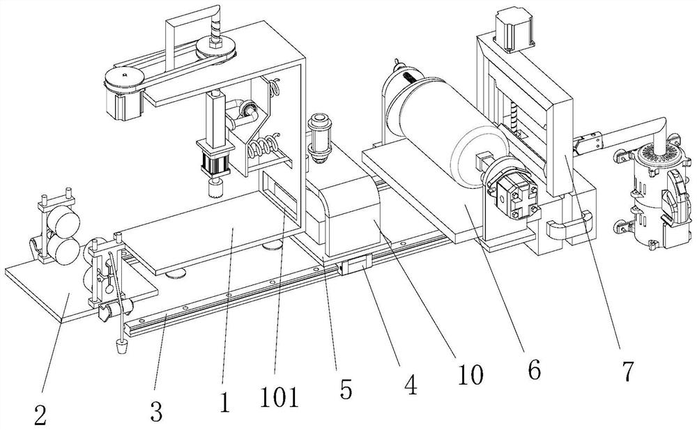 A processing mechanism for plastic parts