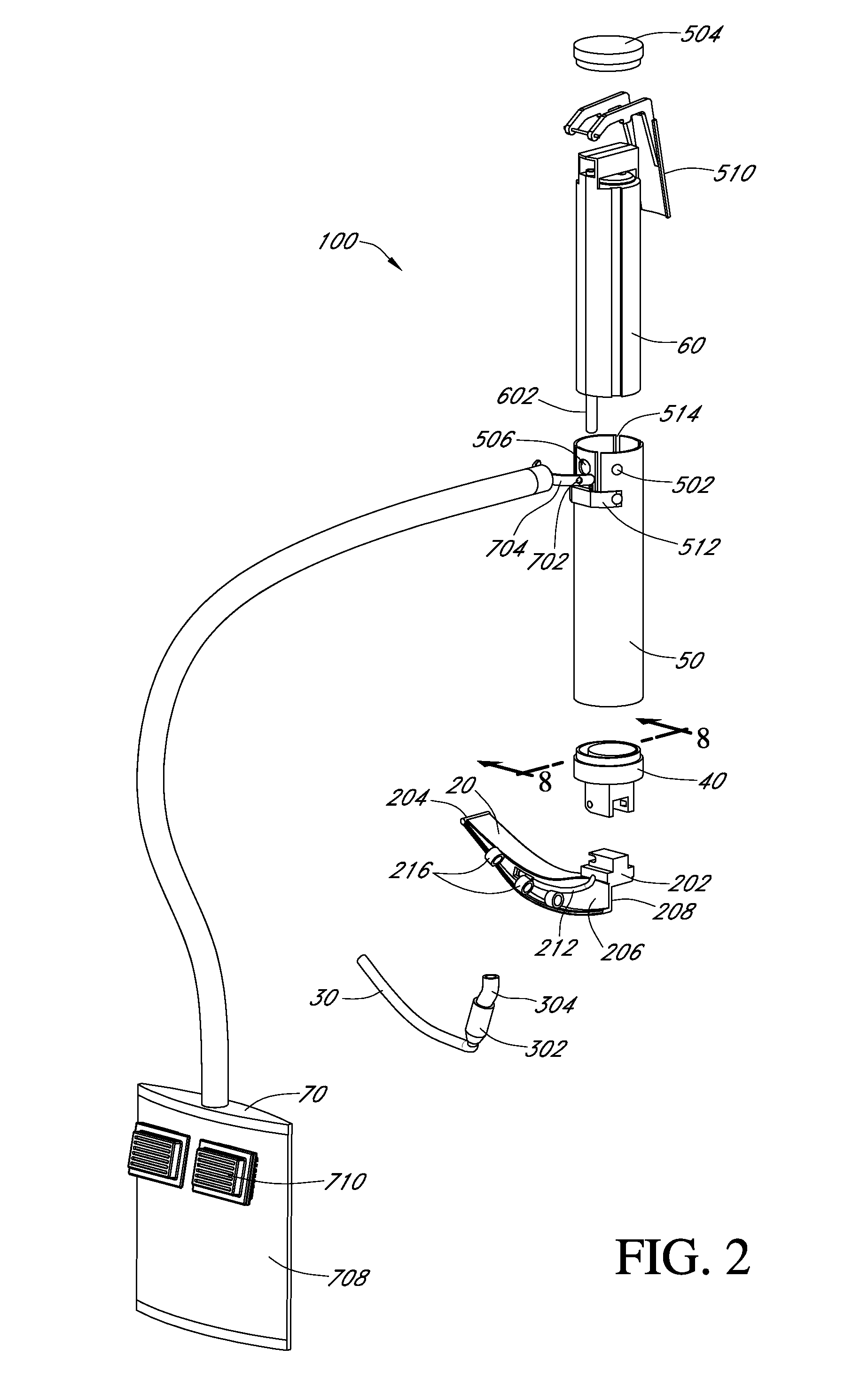 Integrated laryngoscope and suction device