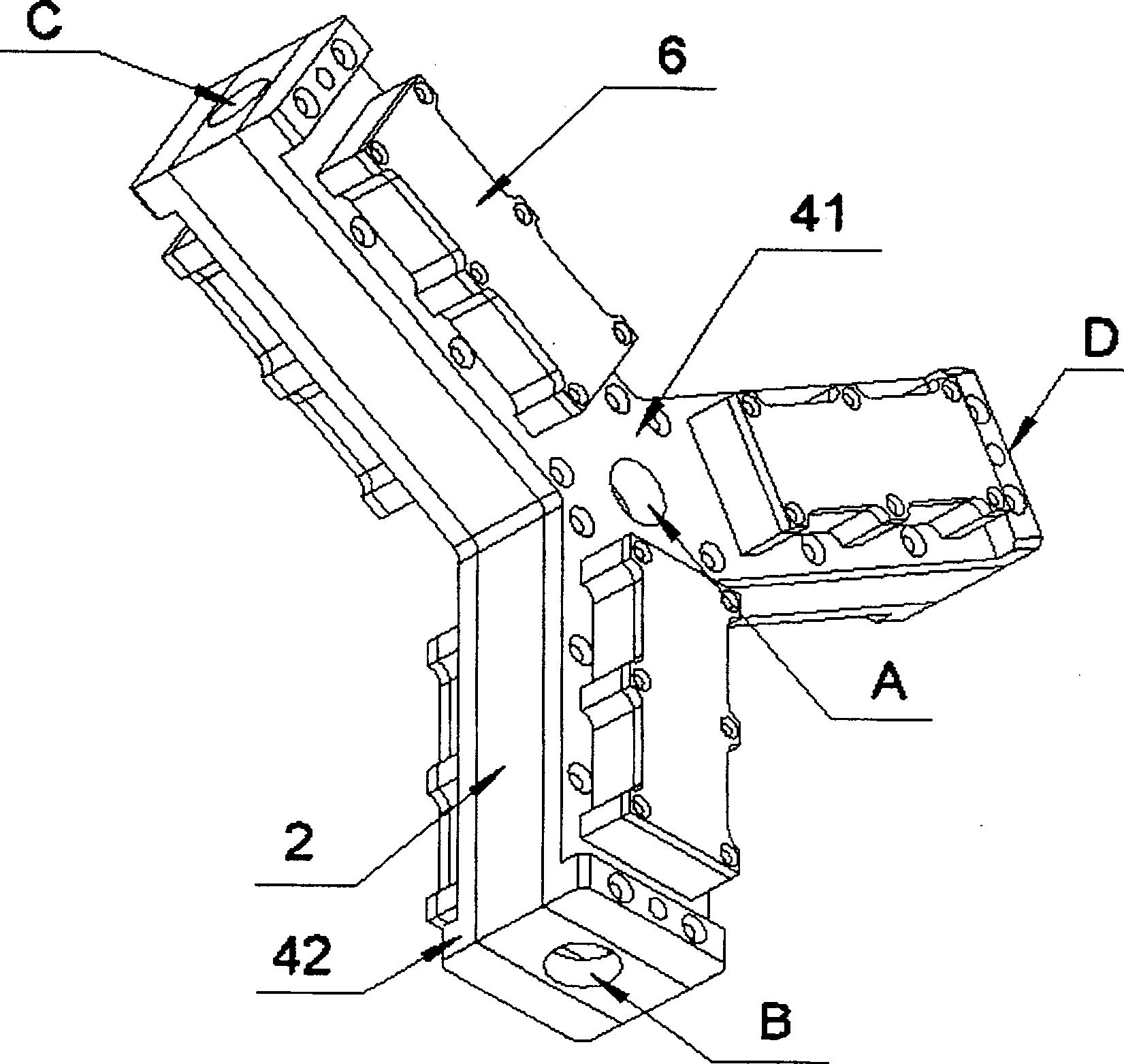 Strip linear large power microwave switch and producing method thereof