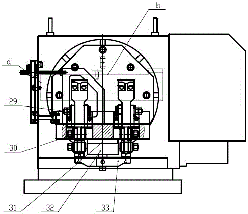 A fixture for the back and elevation of the blank mold