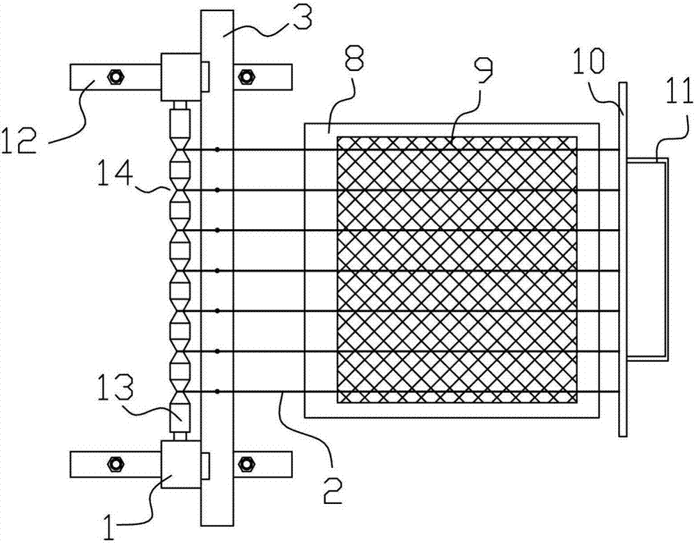 Fish sponge cake slicing device