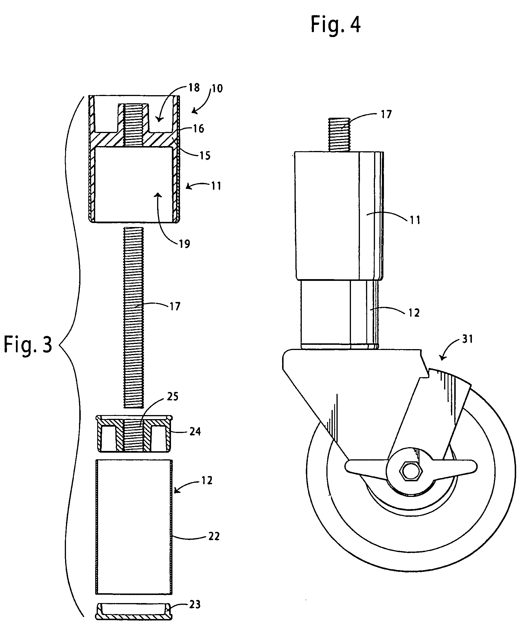 Height adjustable support for food service equipment