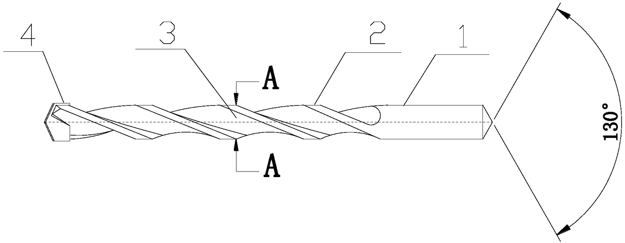 L-shaped groove type cement drill