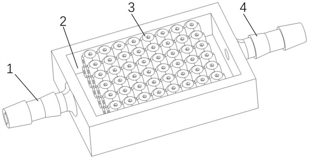 Integrated liquid cooling chip radiator filled with three-period extremely-small curved surface and manufacturing method of integrated liquid cooling chip radiator