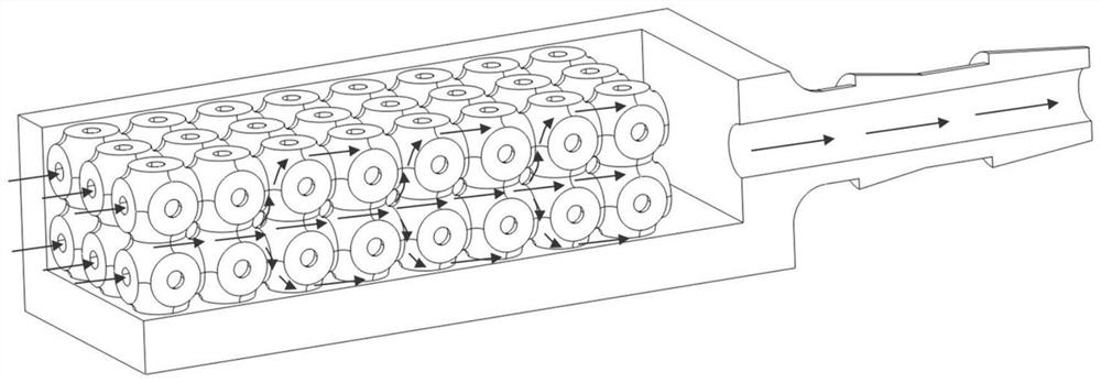 Integrated liquid cooling chip radiator filled with three-period extremely-small curved surface and manufacturing method of integrated liquid cooling chip radiator